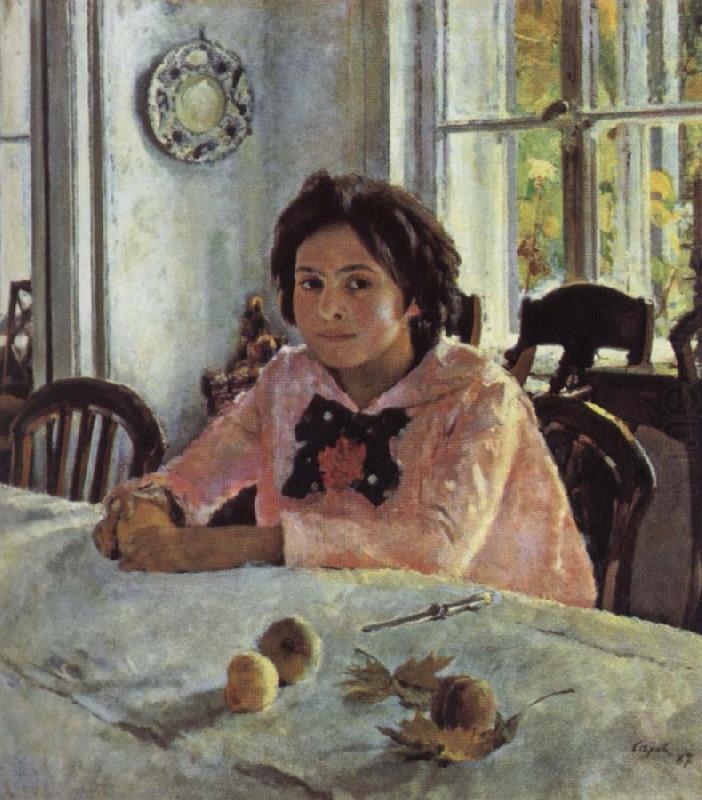 Valentin Serov Girl awith Peaches china oil painting image